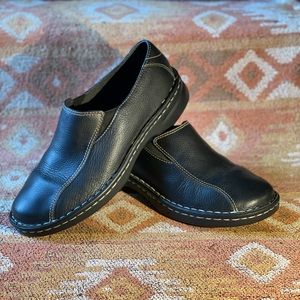 Clarks slip ons lightly worn.